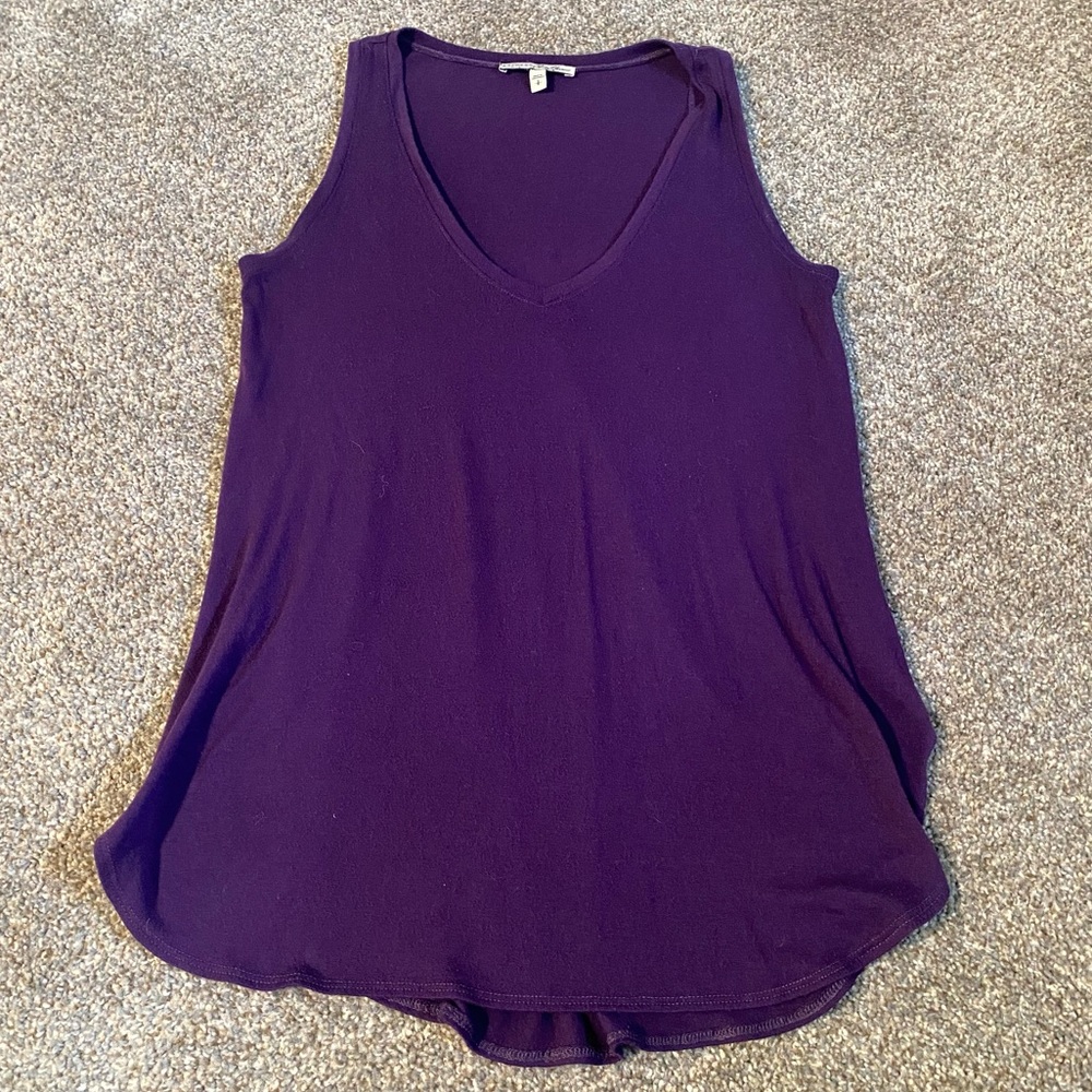 Express purple flowy tank top size Small